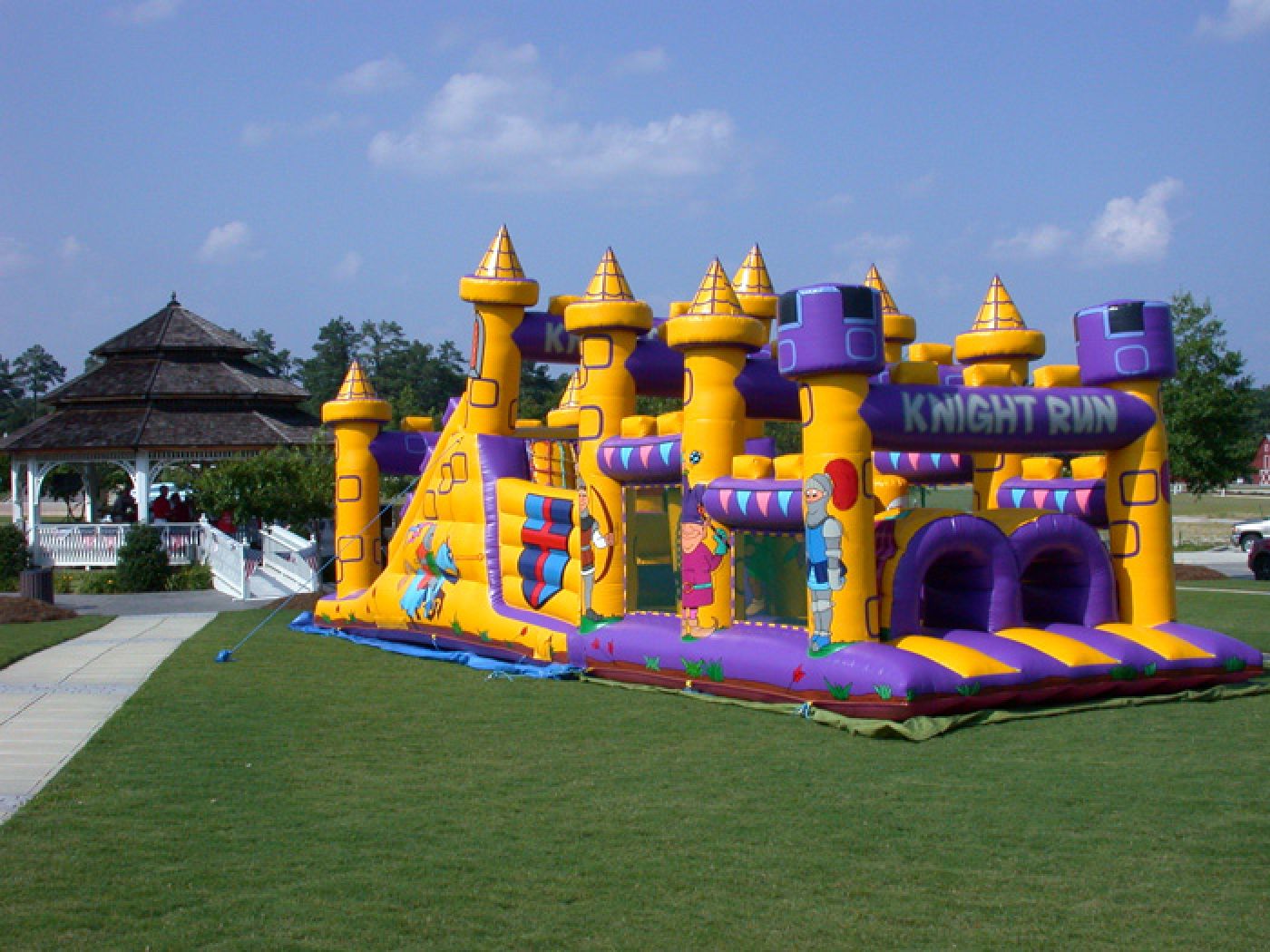 Knight Run Obstacle Course Inflatable Ride Setup in Cary NC