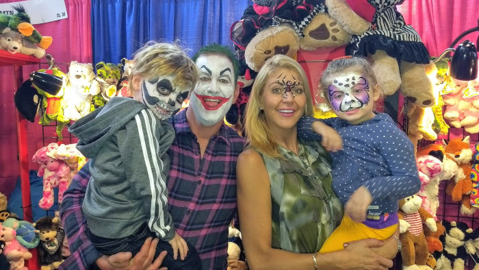 Family face painting fun at the NC State Fair